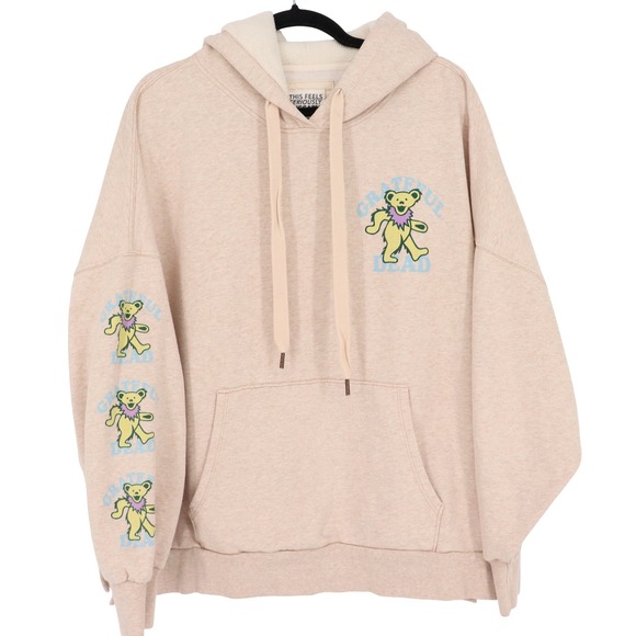American Eagle Outfitters Tops - American Eagle Grateful Dead Dancing Bears Hoodie Size L Oversized Sweatshirt